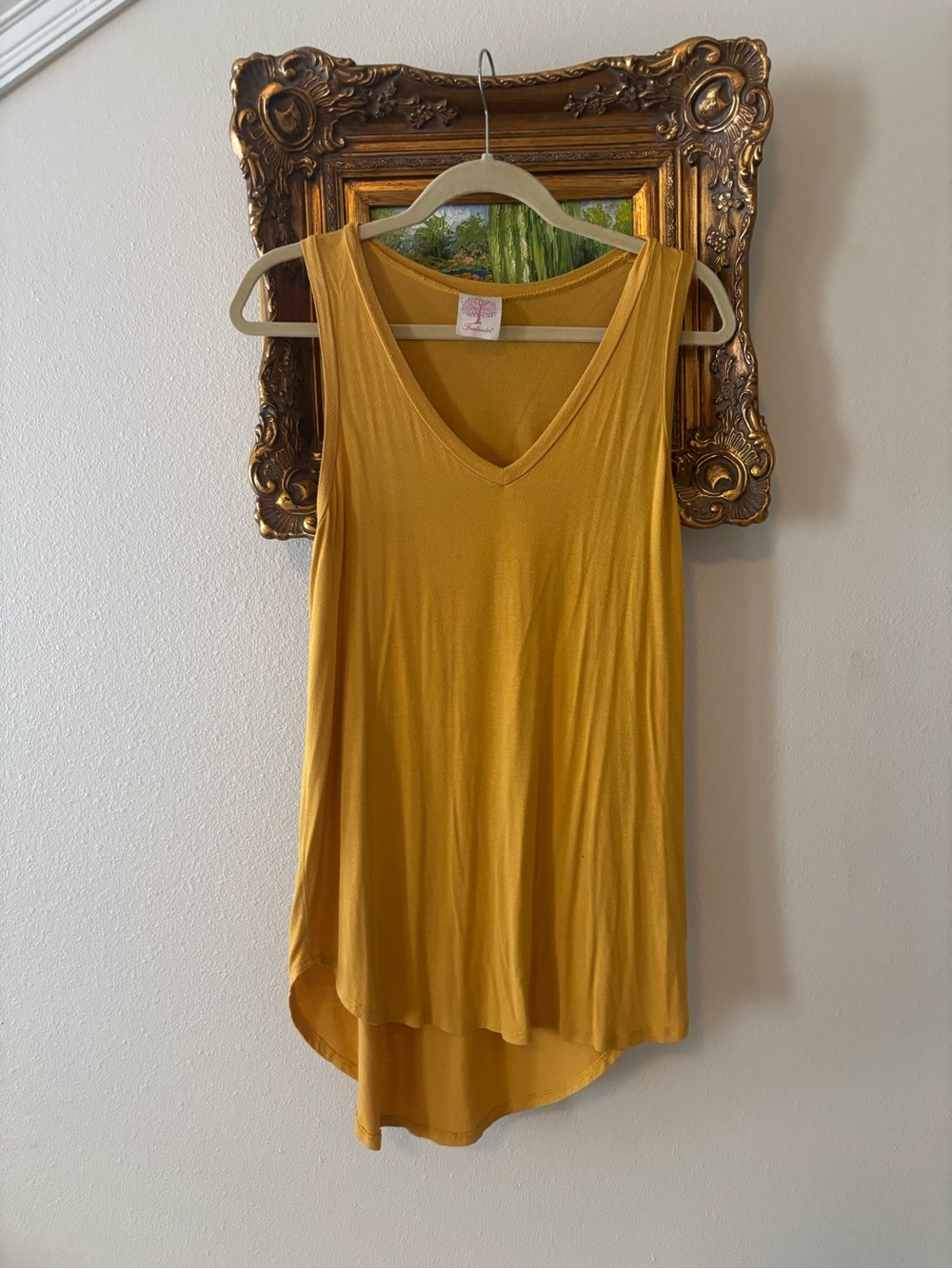 Freeloader Mustard Yellow Golden V-Neck Sleeveless Tunic